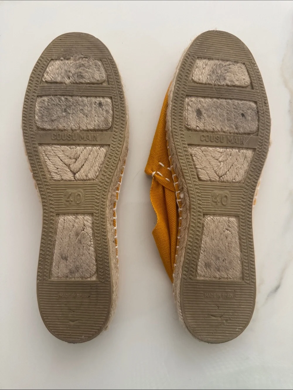 Women’s Mustard Canvas Espadrilles - Casual Slip-On